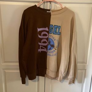Split color sweatshirt